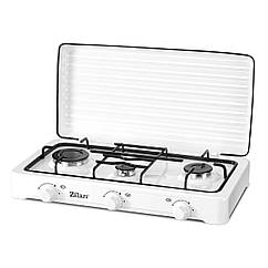 Настільна газова плита Zilan ZLN0032 3 конфорки White