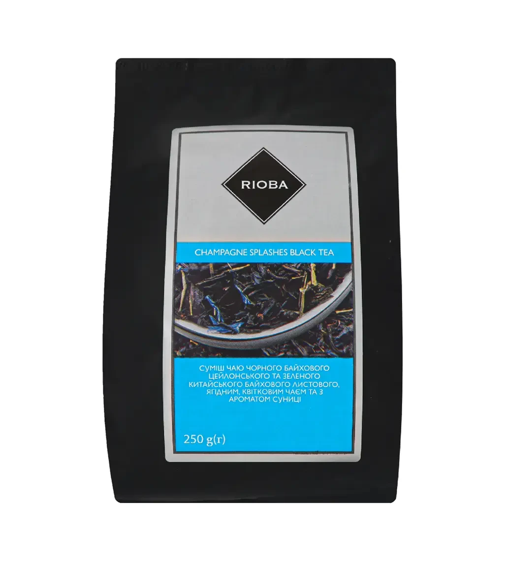 Купить Смесь чая черного и зеленого Rioba Брызги шампанского с ароматом ...