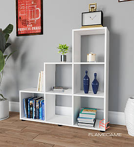 Полиця для книг, стелаж для будинку на 6 комірок Полиця для іграшок ДСП P-03