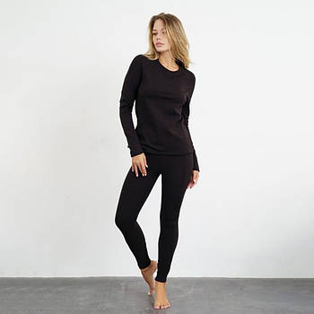 Комплект жіночої термобілизни Diving фліс (S-2XL) Чорне / Термобілизна жіноча зимова у розмірі L