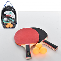 Набор деревянных ракеток для настольного тенниса с шариками Regail MS 3478