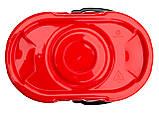 Відро 14л для прибирання овальне червоне з віджимом (ПолімерАгро), фото 4