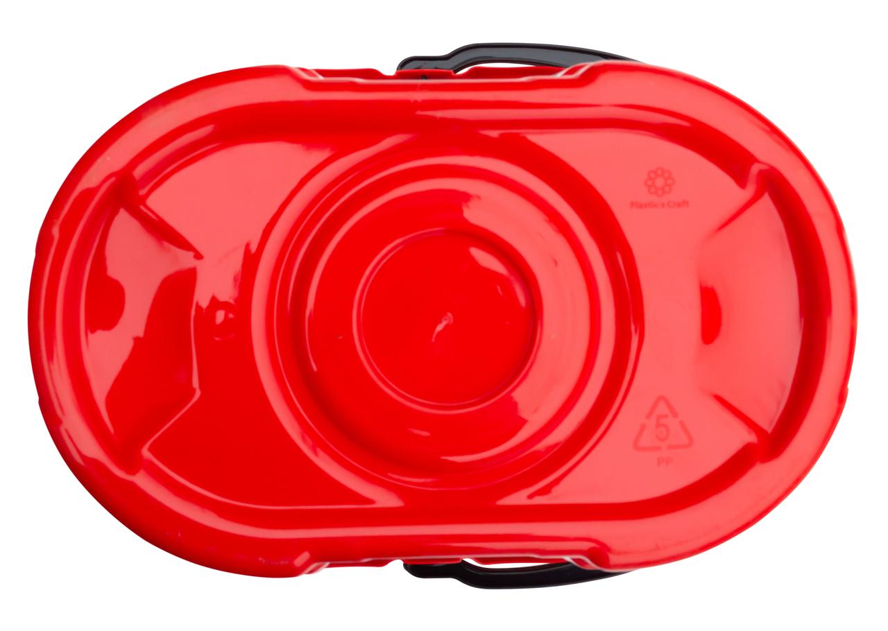 Ведро 14л для уборки овальное красное с отжимом (ПолимерАгро) - фото 4 - id-p1727098146