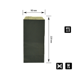 Паперовий пакет «Для приладів» чорний 220х90 мм (1660)