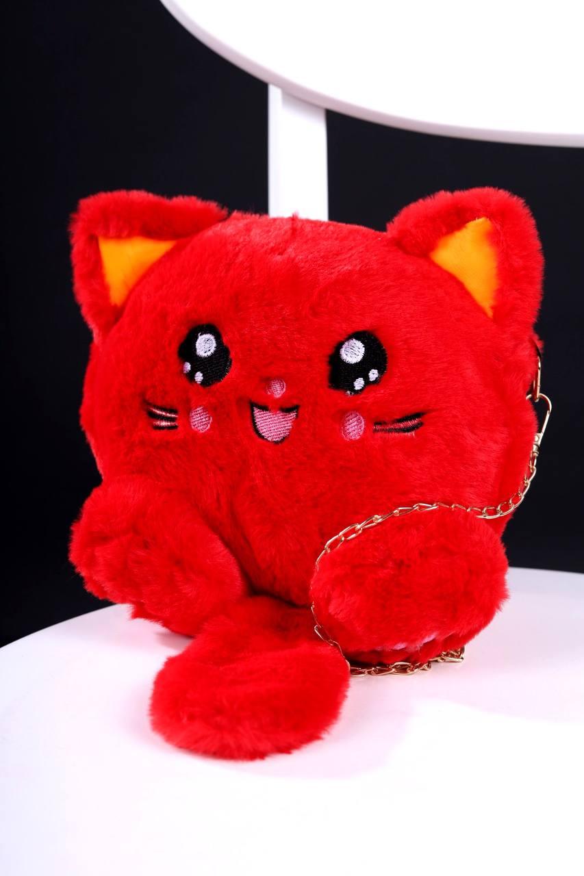 Сумка-рюкзак дитяча Кішечка червона код 7-443, фото 1