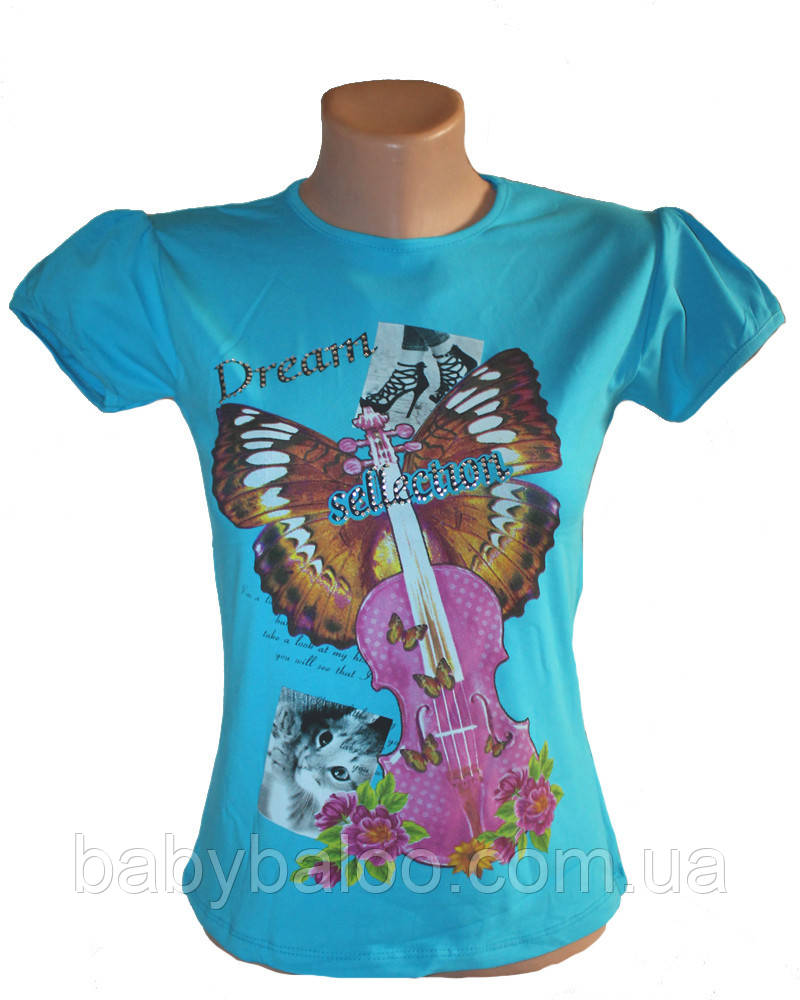 Футболка юніор для дівчинки "Метелик"(від 9 до 12 років)