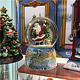 Музична снігова куля LuVille Санта з подарунками, фото 6