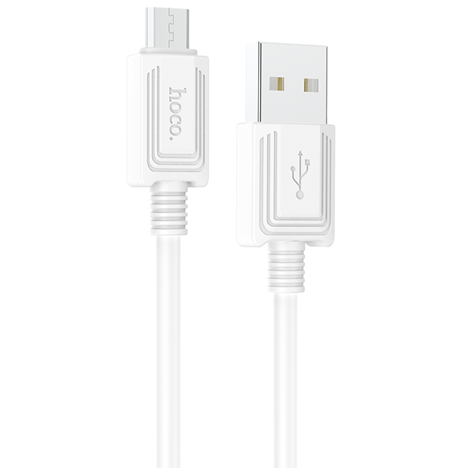 Кабель для заряджання телефону MicroUSB Android HOCO X73 |100см/2.4A| Білий, фото 1