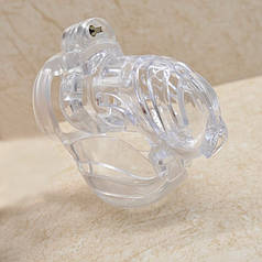 New 3D Design Male Polyethylene Chastity Integrative Device Red&Black, clear | Knopka