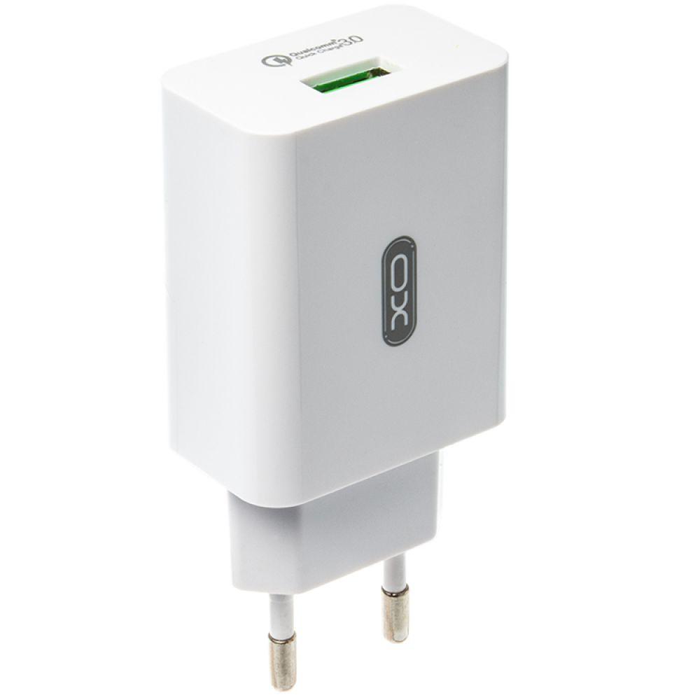 Мережевий зарядний пристрій (адаптер) XO L36 1USB / QC3.0 / 3А white