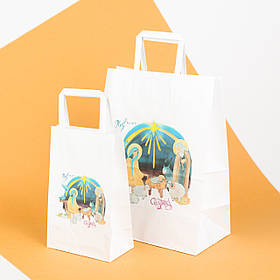 Різдвяні подарункові пакети 150*90*240 Дитячі святкові пакети з малюнком "Вертеп"