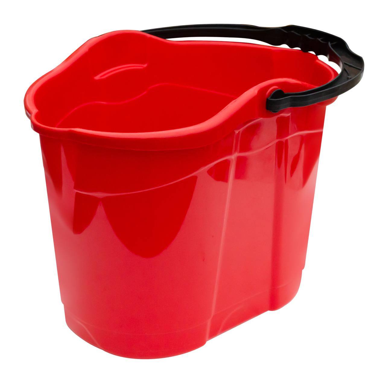 Відро для прмбирання 14 літрів овальне червоне 38*26*29.5 см (ПолімерАгро), фото 1