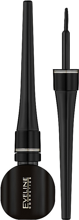 Водостійка підводка для очей Eveline Cosmetics Celebrities Eyeliner, Vinyl Black, 3 мл чорна
