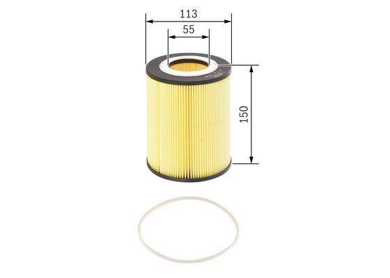 Фільтр масляний (Ø55x55x113 H150) DAF F026407046 BOSCH 1397764, фото 1