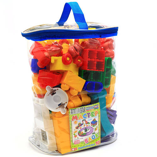Купить Конструктор 10 «Мастер Блок» (135 деталей) 1-032 - в сумочке ...