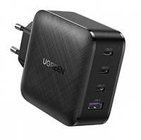 Мережевий зарядний пристрій Ugreen GaN X CD224 65W 3хType-C/1xUSB PD QC3.0 QC4.0 FCP (70774)