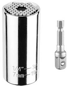 Graphite Головка торцева універсальна , подовжувач, шестигранна головка, діаметр 7-19мм 55H224