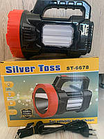 Мощный Фонарь-лампа 6000 mAh 10w+28 LED Silver Toss аккумуляторный светодиодный Турция