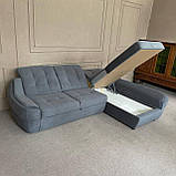 Кутовий розкладний диван графітового кольору, фото 5