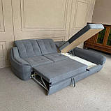 Кутовий розкладний диван графітового кольору, фото 4