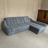 Кутовий розкладний диван графітового кольору, фото 2