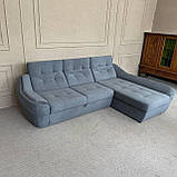 Кутовий розкладний диван графітового кольору, фото 3