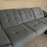 Кутовий розкладний диван графітового кольору, фото 9