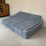 Кутовий розкладний диван графітового кольору, фото 6