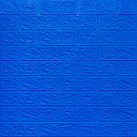Самоклейна декоративна 3D панель під синю цеглу 700 x770 x 5 мм No3-5