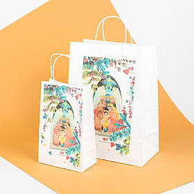 Подарункові пакети на Різдво 150*90*240 Дитячі святкові пакети з малюнком "Різдвяний Вертеп"