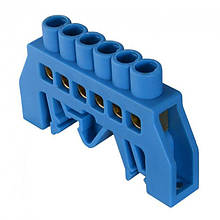 Шина нульова на 6 отворів в корпусі