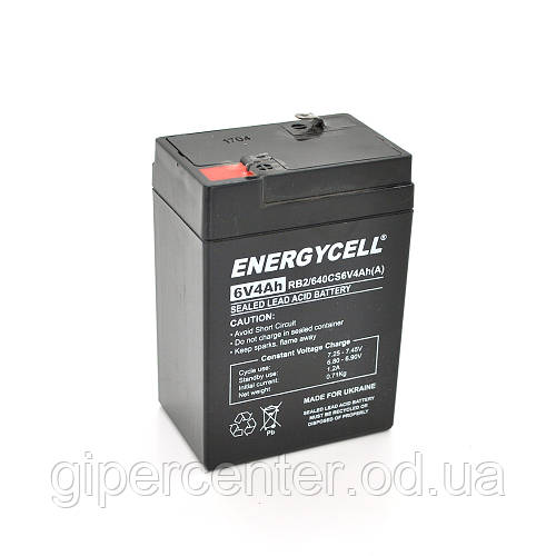 Аккумуляторная батарея Energycell RB640CS6V4Ah 6V 4Ah (101*70*47мм),0 ...