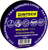 Ізострічка INTECO MULTECH PRO 20 м Чорна (Електроізоляційна стрічка Інкеко)
