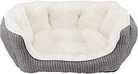 Лежак для собак і кішок Trixie Davin 50х40 см Сірий у смужку/кремовий