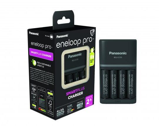 Зарядное устройство PANASONIC BQ-CC55E Smart&Quick charger + 4хAA2450mAh "Eneloop" - фото 2 - id-p506524909