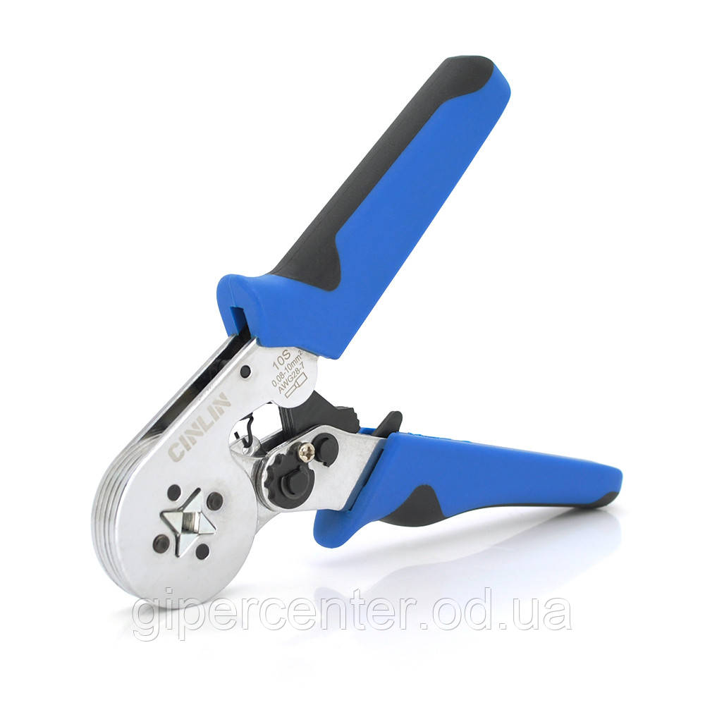 Кримпер CINELELE HCAC8 10S для обтиснення кабельного наконечника, blue + набір кабельних наконечників