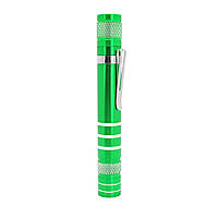 Карманный фонарик, 1LED, 1 режим, корпус- алюминий, питание 2*АА, 95*19мм, Green, ОЕМ