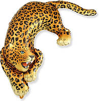Фольгированный шар Дикий леопард 108х75 см (Flexmetal) в упаковке