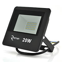 Прожектор SLIM LED RITAR RT-FLOOD20A, 20W, 24xSMD2835, IP65, 2000Lm, 6500K (100%), PF>0.9  Ra>70, 125*140*25mm