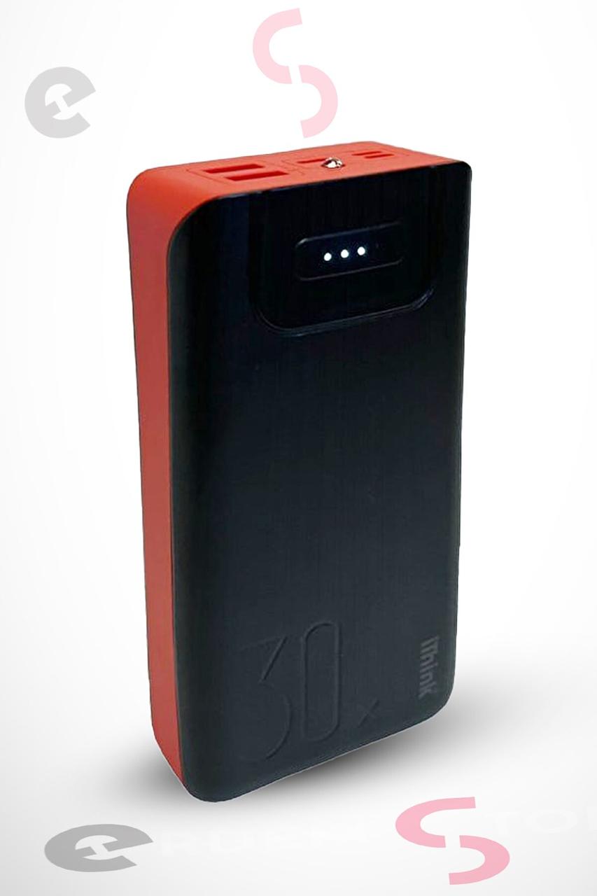 Внешний аккумулятор Power Bank Ithink Pb-350 30000mAh черно-красный, Повербанк 30000mAh с дисплеем и фонариком - фото 3 - id-p1727193479