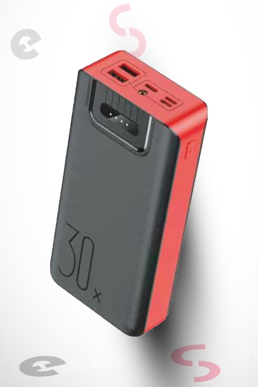Внешний аккумулятор Power Bank Ithink Pb-350 30000mAh черно-красный, Повербанк 30000mAh с дисплеем и фонариком - фото 4 - id-p1727193479