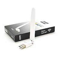 Бездротовий мережевий адаптер з антеною 10см Wi-Fi-USB LV-UW10S - 7601, 802.11bgn, 150MB, 2.4 GHz, WIN7 / XP /