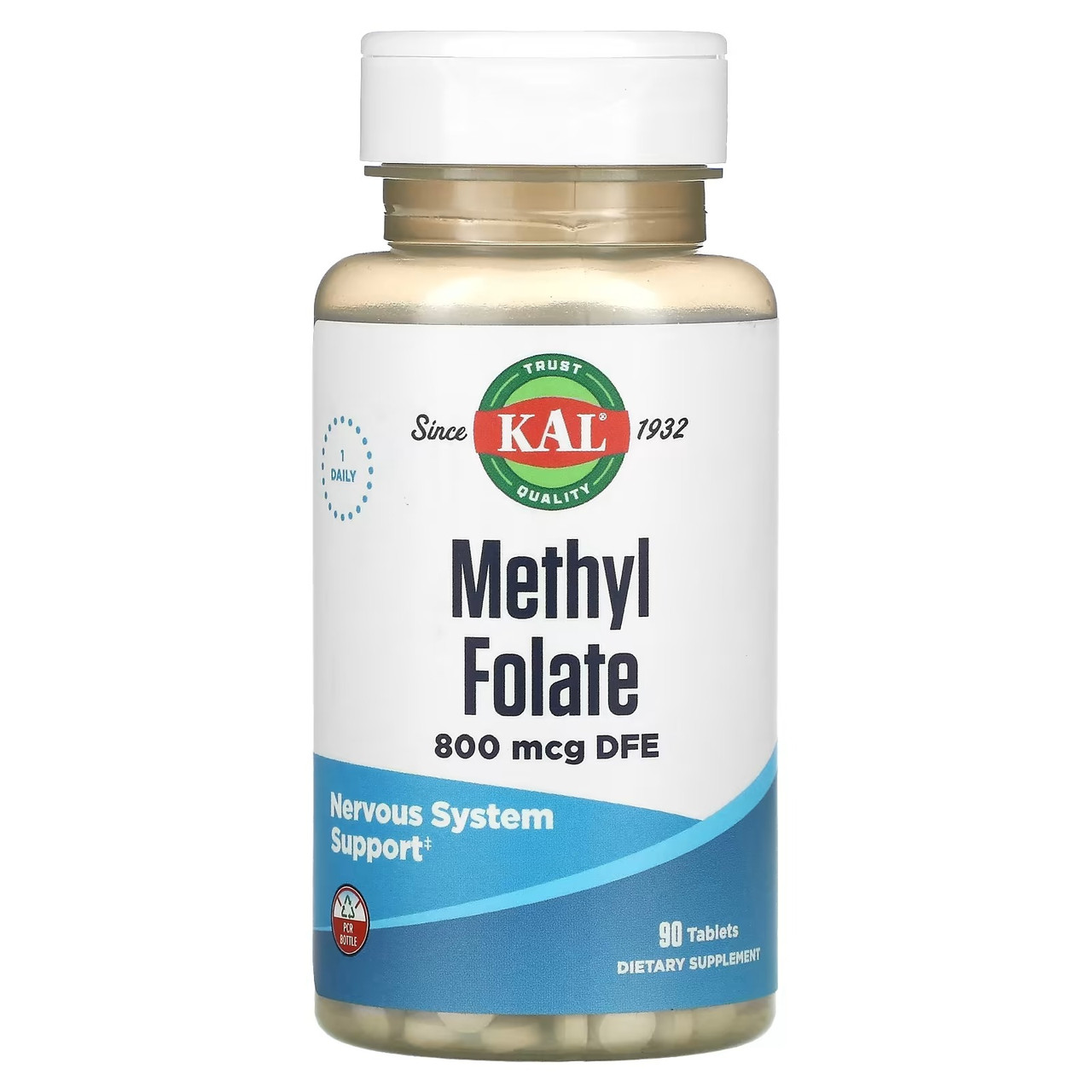 Метилфолат 800 мкг KAL Methyl Folate для серцево-судинної системи 90 таблеток