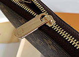 Чоловічий гаманець Louis Vuitton (60017) dark brown, фото 5