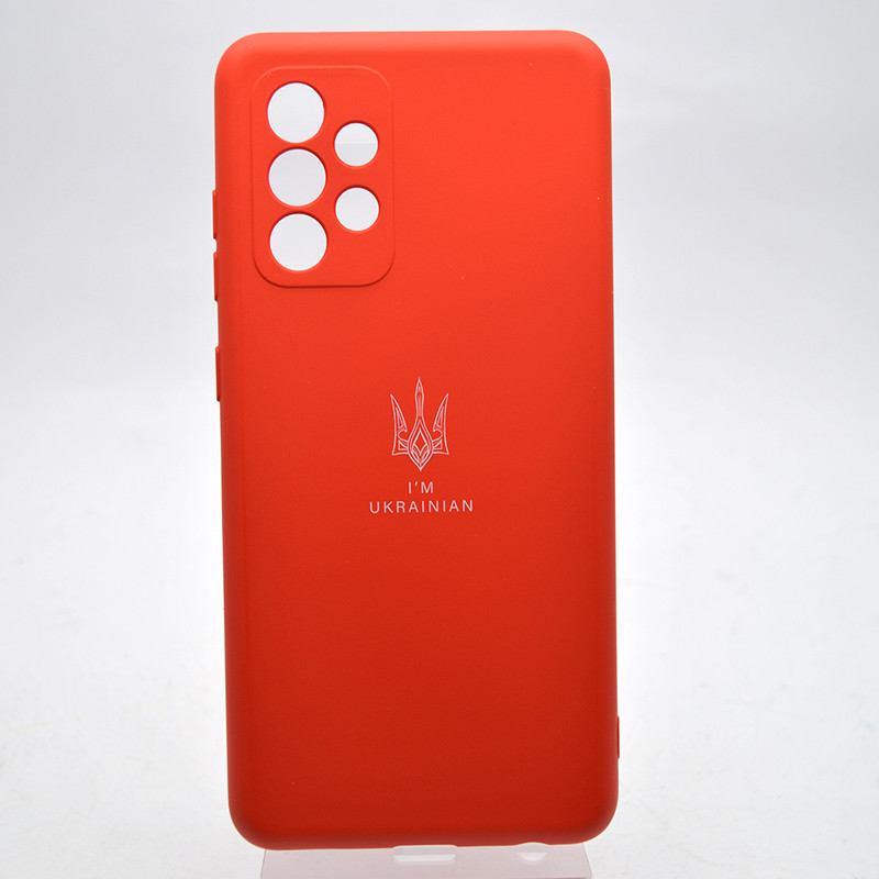 Чохол з патріотичним принтом Silicon Case Print Тризуб для Samsung A52/A52s Galaxy A525/A528 Red/Червоний