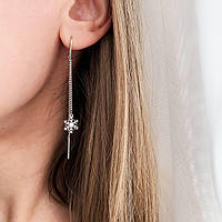 Срібні сережки Сніжинки