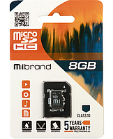 КАРТА ПАМ'ЯТІ MIBRAND 8GB MICROSDHC CLASS 10