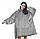 Плед Huggle з капюшоном Ultra Plush Blanket Hoodie Сірий, фото 3