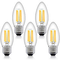 Світлодіодна лампа Bonlux E27 C35 білий 2700K Гвинт Едісона ES лампи-свічі 35 Вт 40 Вт