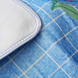Електропростирадло Electric blanket 5734 блакитне з вишнями 150х120 см S, фото 4